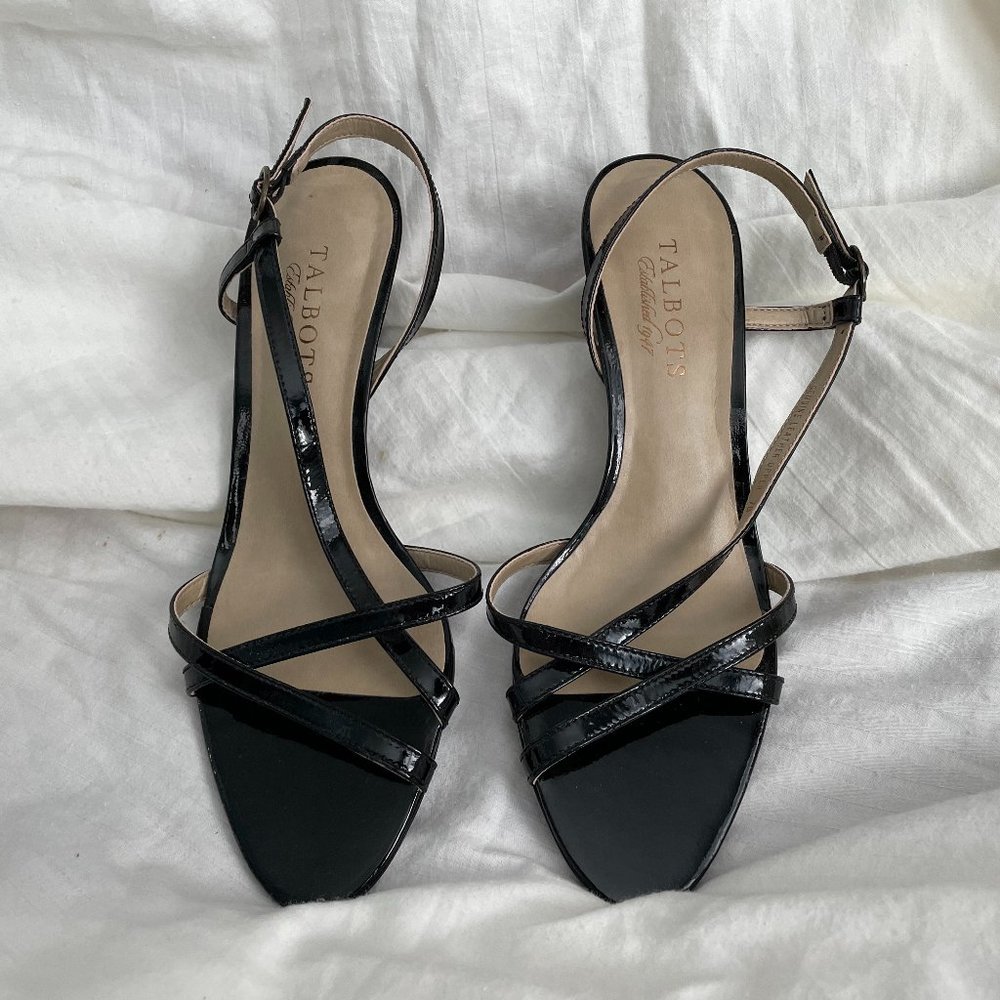 Talbots Black Patent Leather Kitten Heels-NWOT - Picture 2 of 8